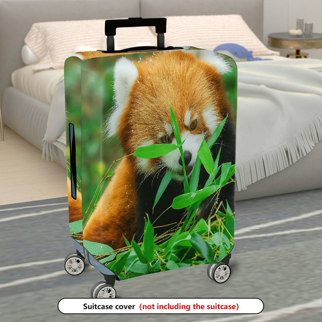 1-Piece Cute Red Panda Bamboo Nature Animal Wildlife  Suitcase Luggage Cover, Stretch Protective Sleeve