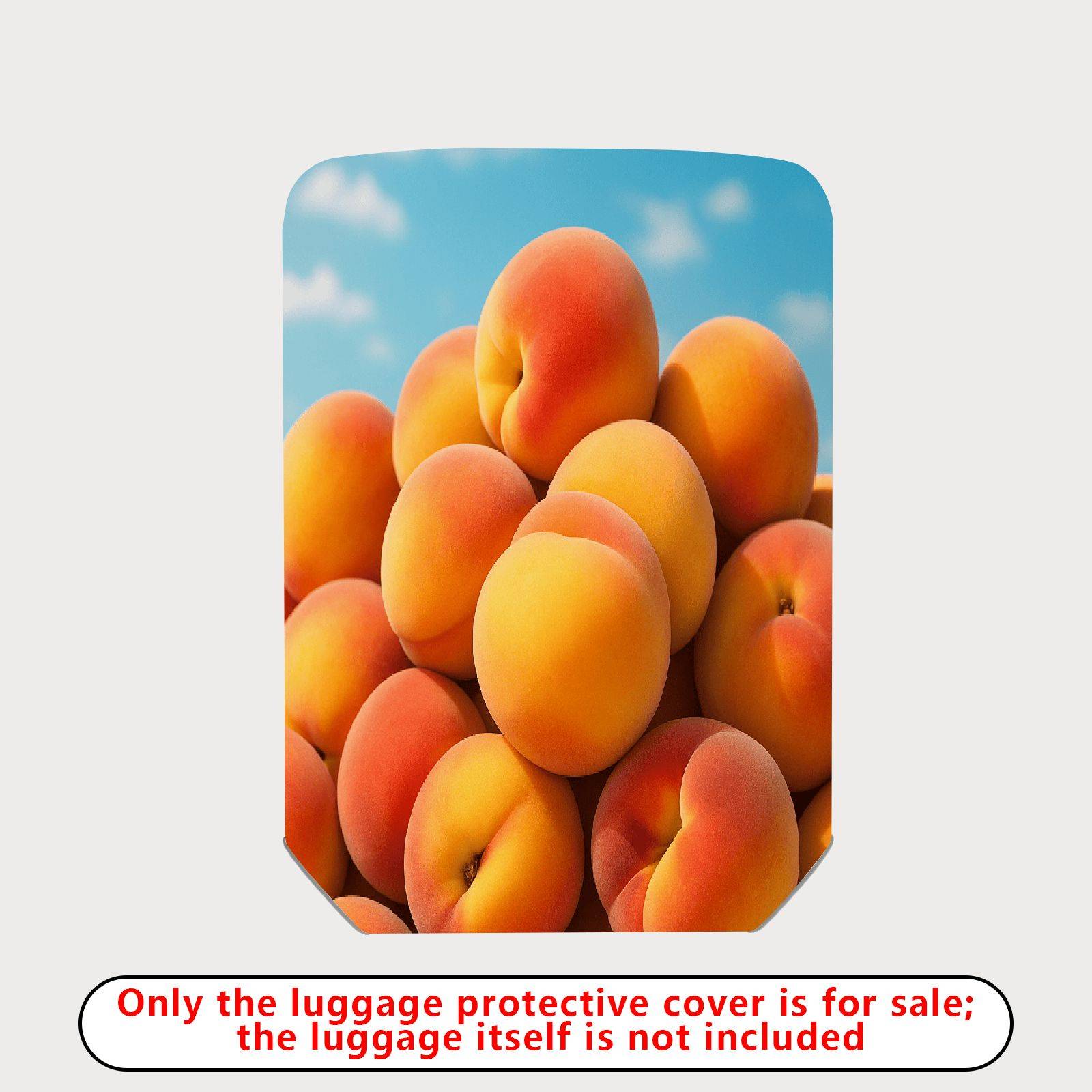 1-Piece Peach Fruit Cute Journey Fashion Travel  Suitcase Luggage Cover, Stretch Protective Sleeve