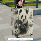 1-Piece Panda Snow Forest Winter Nature Cute Animal  Suitcase Luggage Cover, Stretch Protective Sleeve