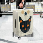 1-Piece Abstract Artistic Cat Pattern Colorful Travel Style Creative Modern  Suitcase Luggage Cover, Stretch Protective Sleeve