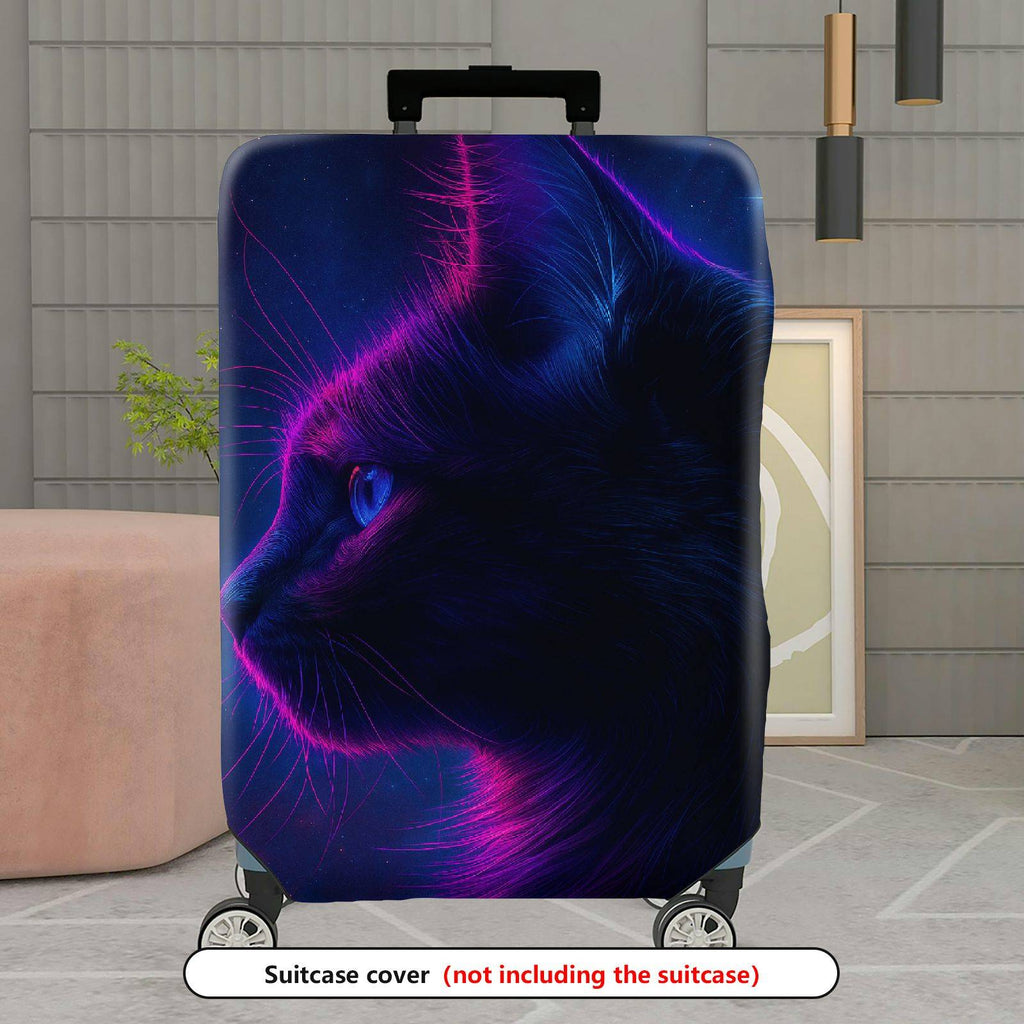 1-Piece Cosmic Cat Nebula Galaxy Space Stars  Suitcase Luggage Cover, Stretch Protective Sleeve