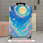 1-Piece Moon Star Rose Artistic Fantasy Dreamy  Suitcase Luggage Cover, Stretch Protective Sleeve