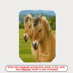 1-Piece Horse Nature Landscape Animal Wildlife Green  Suitcase Luggage Cover, Stretch Protective Sleeve