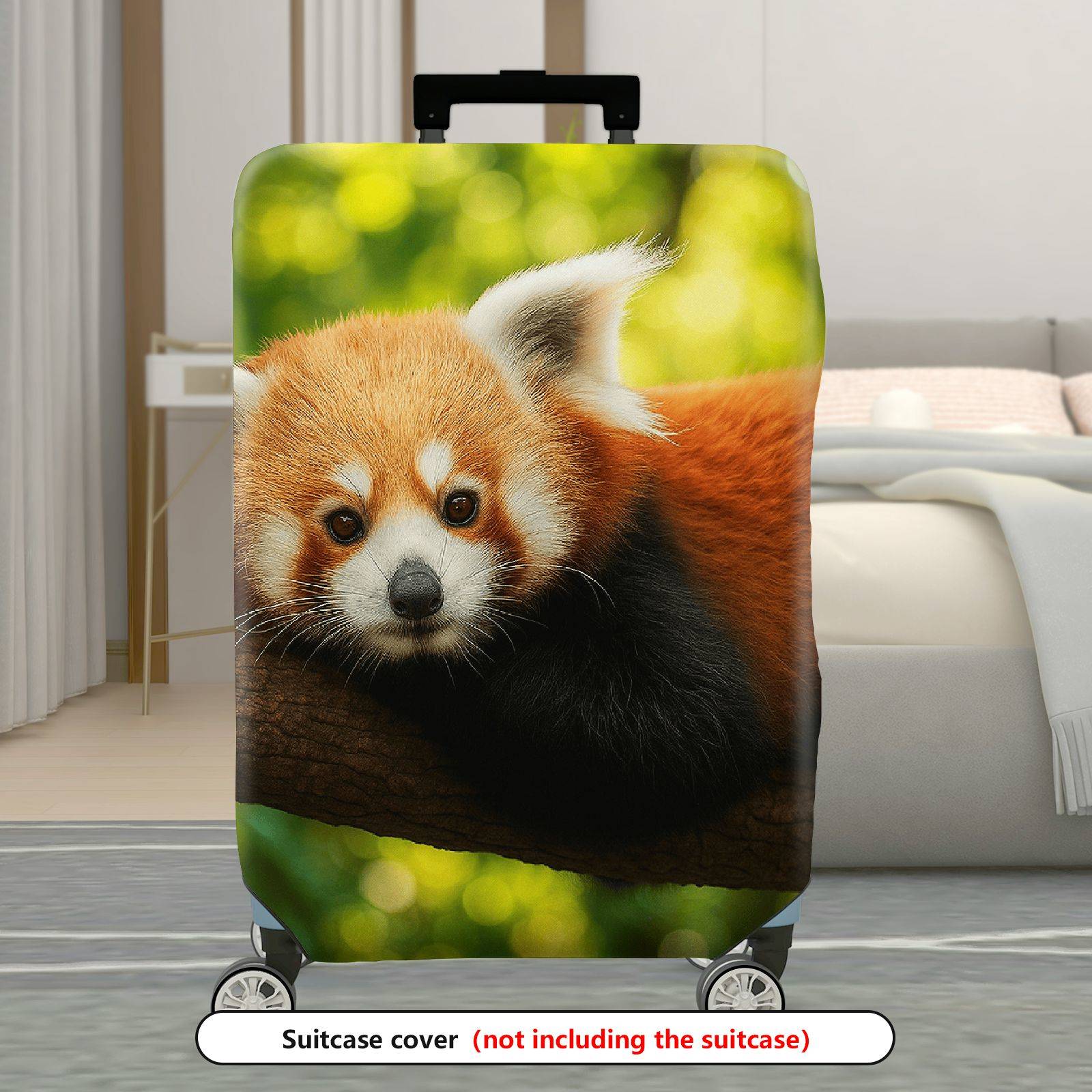 1-Piece Red Panda Animal Nature Wildlife Cute Forest  Suitcase Luggage Cover, Stretch Protective Sleeve