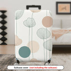 1-Piece Minimalist Vintage Botanical Geometric Abstract  Suitcase Luggage Cover, Stretch Protective Sleeve