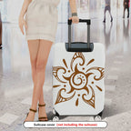 1-Piece Abstract Floral Geometric Mandala Art Bohemian  Suitcase Luggage Cover, Stretch Protective Sleeve