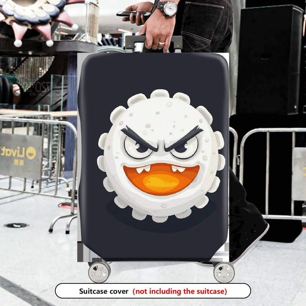 1-Piece Angry Face Humorous  Quirky Fun  Suitcase Luggage Cover, Stretch Protective Sleeve