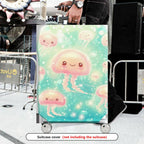 1-Piece Cute  Jellyfish Pink Ocean Fantasy Pattern  Suitcase Luggage Cover, Stretch Protective Sleeve