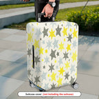 1-Piece Starry Yellow Grey White Astral Celestial Cosmic  Suitcase Luggage Cover, Stretch Protective Sleeve