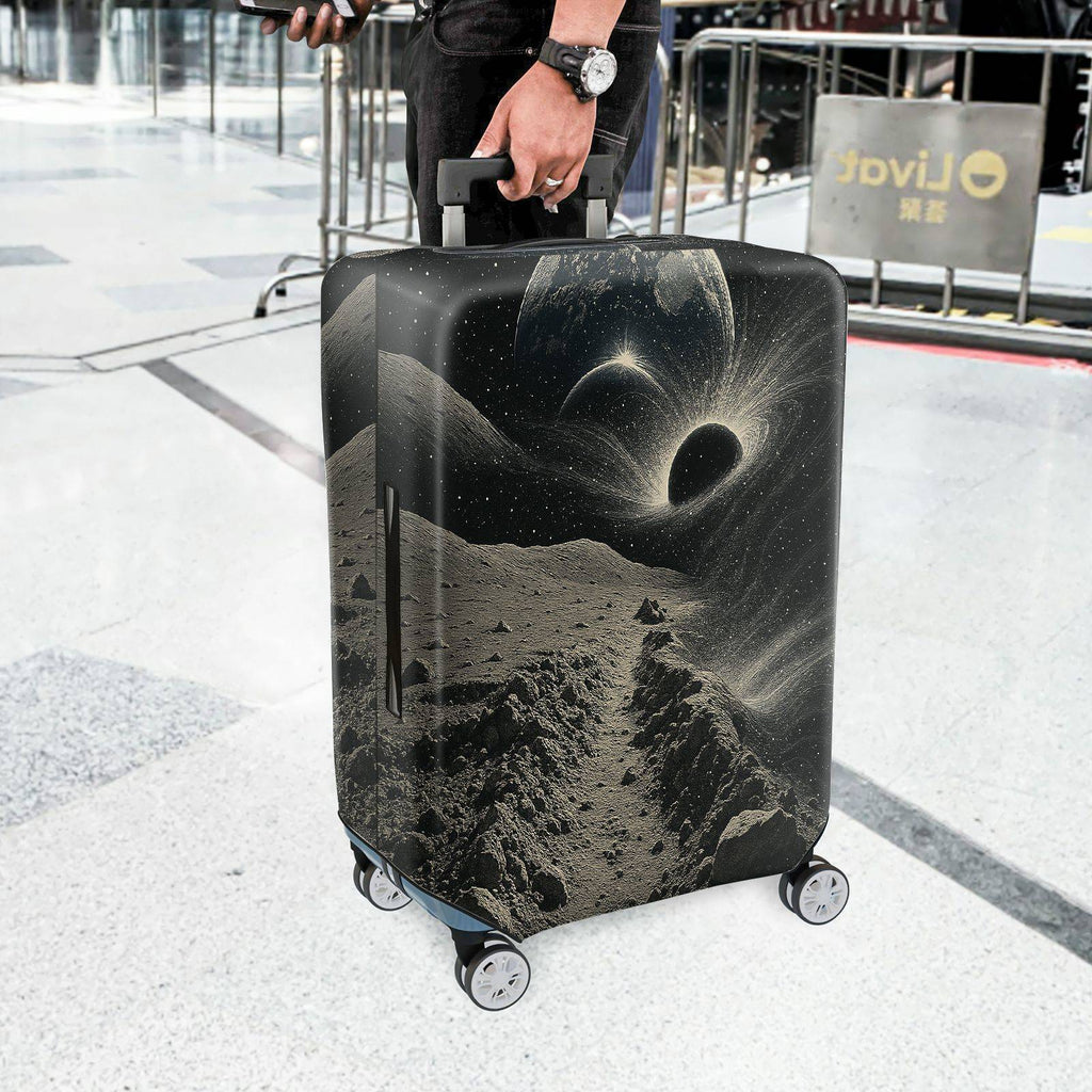 1-Piece Space Galaxy Moon Planet Astronomy Cosmic  Suitcase Luggage Cover, Stretch Protective Sleeve