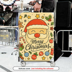 1-Piece Santa Gingerbread Candy Cane Christmas Holiday Gift  Suitcase Luggage Cover, Stretch Protective Sleeve