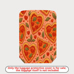 1-Piece Heart Pizza Love Romantic Cute Valentine  Suitcase Luggage Cover, Stretch Protective Sleeve