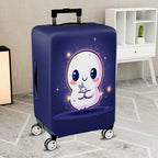 1-Piece Cute Ghost  Purple Starry Night Fantasy  Suitcase Luggage Cover, Stretch Protective Sleeve