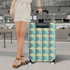 1-Piece Geometric Pattern Colorful Modern Stylish Trendy Artistic  Suitcase Luggage Cover, Stretch Protective Sleeve