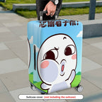 1-Piece Fun Expression Sky Landscape Humor Cute  Suitcase Luggage Cover, Stretch Protective Sleeve