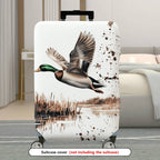 1-Piece Wild Duck Flying Nature Countryside Artistic  Suitcase Luggage Cover, Stretch Protective Sleeve