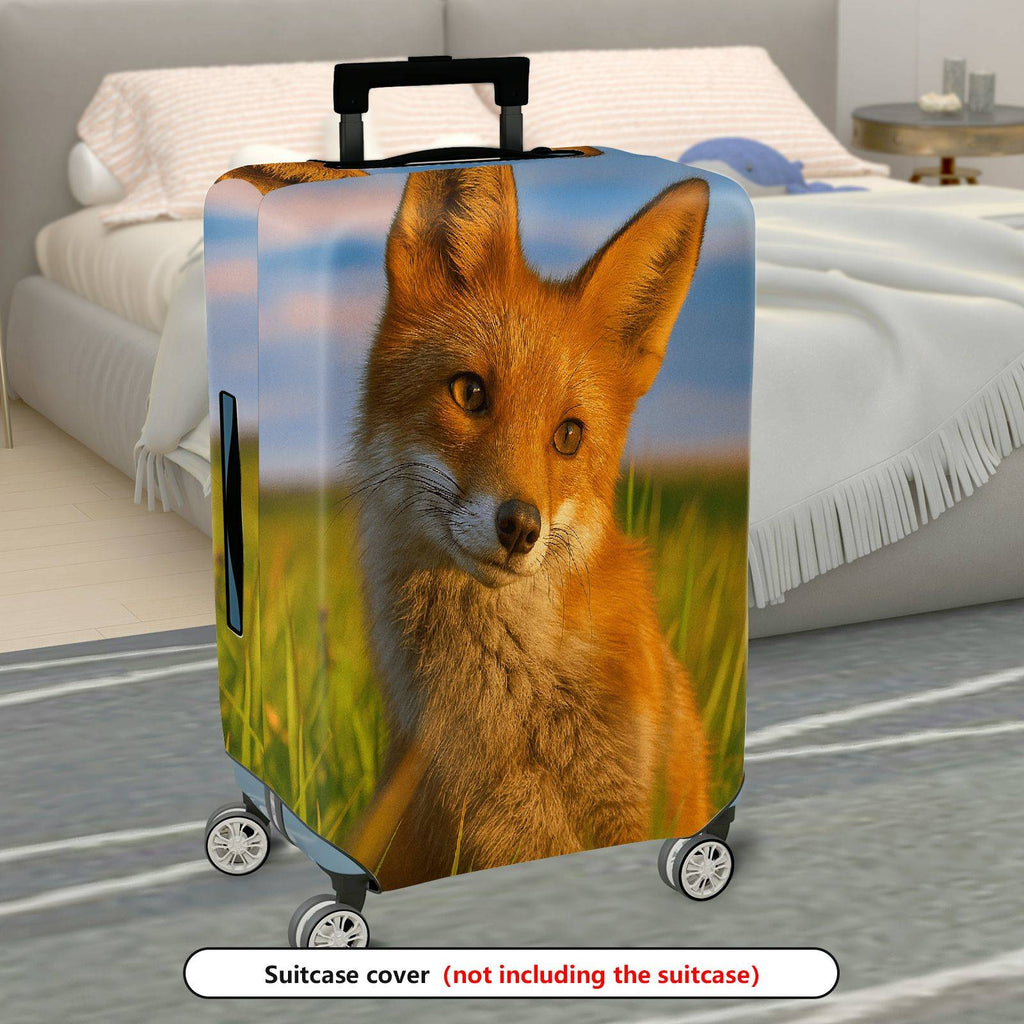 1-Piece Animal Nature Sunset Fox Wildlife  Suitcase Luggage Cover, Stretch Protective Sleeve