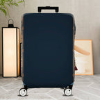1-Piece Vintage Geometric Ornate Elegant Navy  Suitcase Luggage Cover, Stretch Protective Sleeve