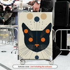 1-Piece Abstract Artistic Cat Pattern Colorful Travel Style Creative Modern  Suitcase Luggage Cover, Stretch Protective Sleeve