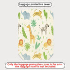 1-Piece Animal Jungle Safari Leaf Lion Giraffe  Suitcase Luggage Cover, Stretch Protective Sleeve