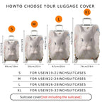 1-Piece Rabbit Floral Nature Butterfly Animal Cute  Suitcase Luggage Cover, Stretch Protective Sleeve
