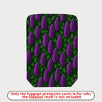 1-Piece Purple Pine Cone Evergreen Holiday Festive Seasonal  Suitcase Luggage Cover, Stretch Protective Sleeve