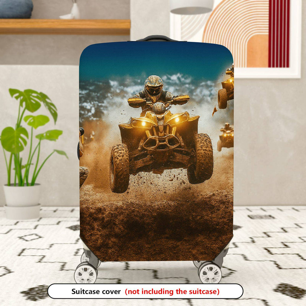 1-Piece Adventure Motorsport Racing Off-road Extreme Action  Suitcase Luggage Cover, Stretch Protective Sleeve