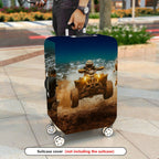 1-Piece Adventure Motorsport Racing Off-road Extreme Action  Suitcase Luggage Cover, Stretch Protective Sleeve