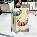 1-Piece Colorful Cute  Caterpillar Animal Fun Playful  Suitcase Luggage Cover, Stretch Protective Sleeve