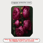 1-Piece Peony Floral Vintage Artistic Elegant Colorful  Suitcase Luggage Cover, Stretch Protective Sleeve