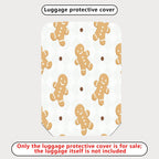 1-Piece Gingerbread Man Holiday Christmas Winter Festive  Suitcase Luggage Cover, Stretch Protective Sleeve