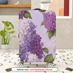1-Piece Purple Floral Hydrangea Leaf Blossom Nature  Suitcase Luggage Cover, Stretch Protective Sleeve