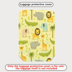 1-Piece Animals Jungle Safari Zoo Wildlife  Suitcase Luggage Cover, Stretch Protective Sleeve