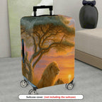 1-Piece Sunset Lion Tree Landscape Wildlife  Suitcase Luggage Cover, Stretch Protective Sleeve
