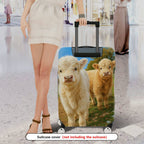 1-Piece Cute Animal Farm Pasture Nature Calf  Suitcase Luggage Cover, Stretch Protective Sleeve