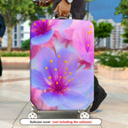 1-Piece Cherry Blossom Floral Pink Purple Yellow  Suitcase Luggage Cover, Stretch Protective Sleeve