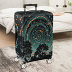 1-Piece Starry Night Forest Abstract Artistic Cosmic Sky  Suitcase Luggage Cover, Stretch Protective Sleeve