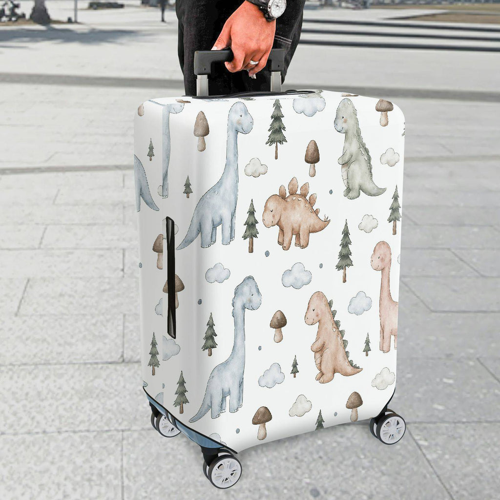 1-Piece Cute Dinosaur Tree Cloud Mushroom  Suitcase Luggage Cover, Stretch Protective Sleeve