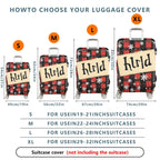 1-Piece Plaid Snowflake Rustic Winter Holiday Christmas  Suitcase Luggage Cover, Stretch Protective Sleeve