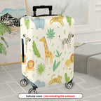 1-Piece Animal Jungle Safari Leaf Lion Giraffe  Suitcase Luggage Cover, Stretch Protective Sleeve
