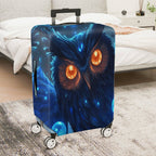 1-Piece Mysterious Enchanting Cosmic Owl Galaxy Star  Suitcase Luggage Cover, Stretch Protective Sleeve