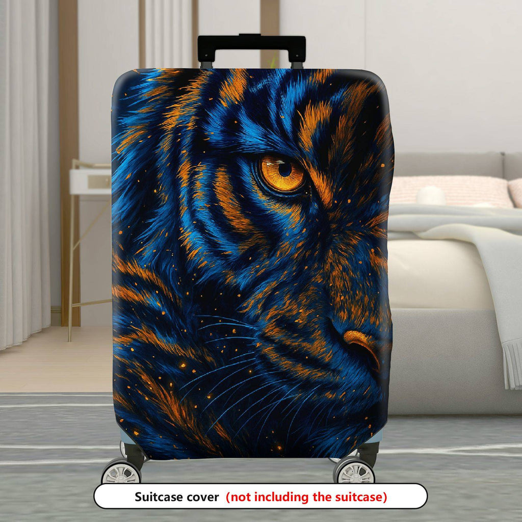 1-Piece Wild Animal Tiger Eye Art Cosmic Night  Suitcase Luggage Cover, Stretch Protective Sleeve