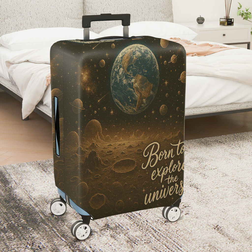 1-Piece Cosmic Space Planet Universe Explore  Suitcase Luggage Cover, Stretch Protective Sleeve
