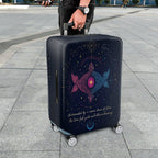 1-Piece Cosmic Zodiac Fish Starry Astrological Spiritual  Suitcase Luggage Cover, Stretch Protective Sleeve