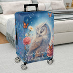 1-Piece Floral Owl Butterfly Starry Nature Dreamy  Suitcase Luggage Cover, Stretch Protective Sleeve