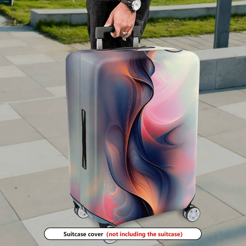 1-Piece Abstract Swirl Colorful Artistic Modern Stylish  Suitcase Luggage Cover, Stretch Protective Sleeve