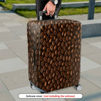 1-Piece Coffee Bean Espresso Pattern Travel Holiday Vacation  Suitcase Luggage Cover, Stretch Protective Sleeve