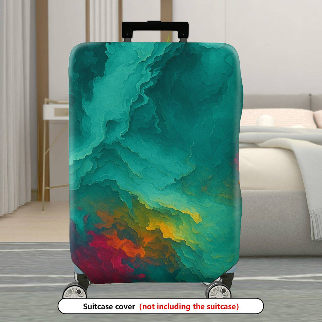 1-Piece Abstract Multicolor Artistic Vivid Vibrant Colorful  Suitcase Luggage Cover, Stretch Protective Sleeve