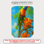 1-Piece Parrot Floral Nature Art Colorful Bird  Suitcase Luggage Cover, Stretch Protective Sleeve