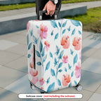 1-Piece Floral Watercolor Artistic Bright Colorful Elegant Travel  Suitcase Luggage Cover, Stretch Protective Sleeve